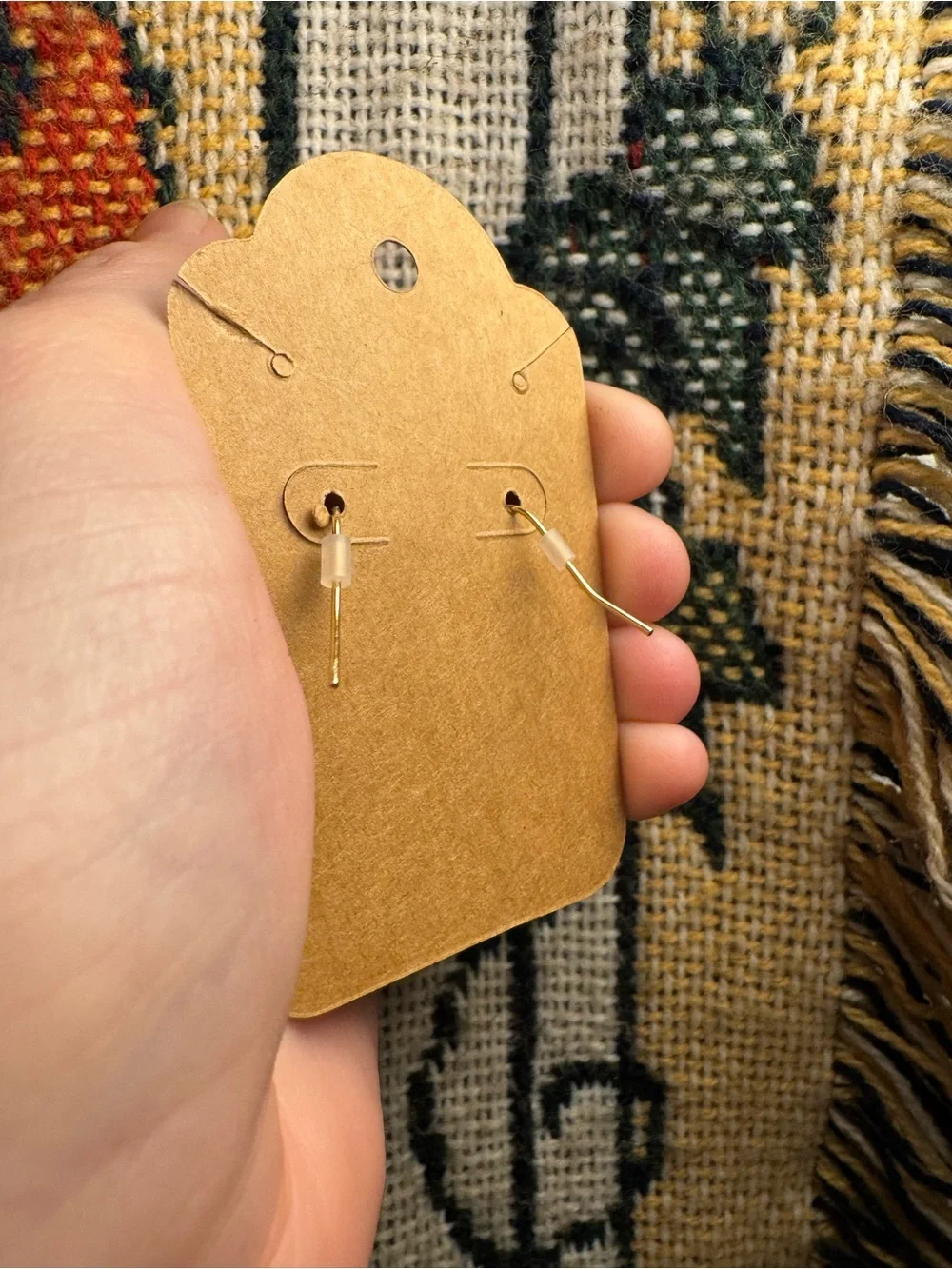 Black Cat Pumpkin Drop Earrings in Orange and Gold